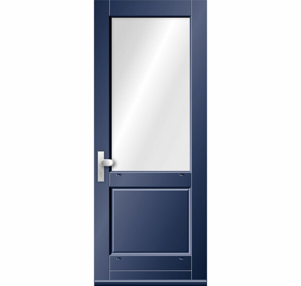 Hardhouten voordeur met luxe borstwering stapeling 9614LX